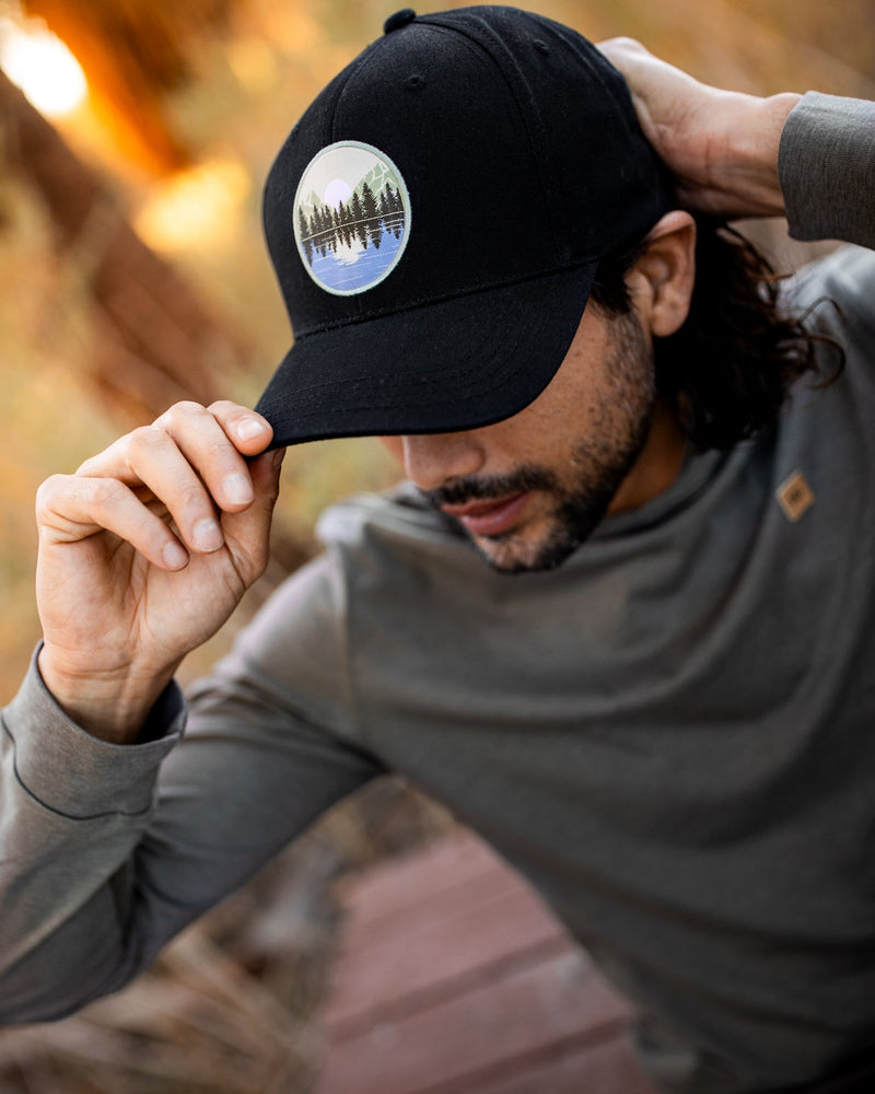 Black-6-Panel-Medium-Profile-Baseball-Cap