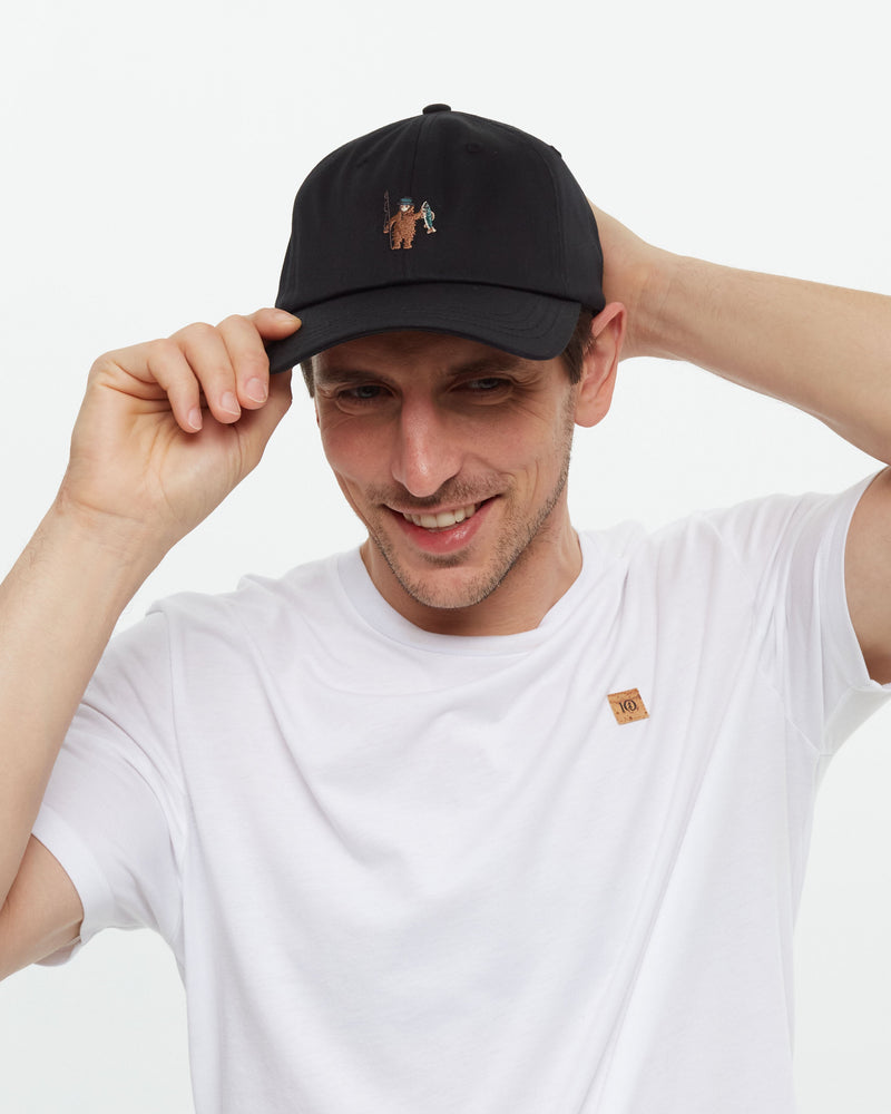 Black-Adjustable-Graphic-Baseball-Cap