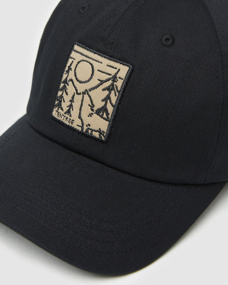 Black-Adjustable-Organic-Cotton-Baseball-Cap
