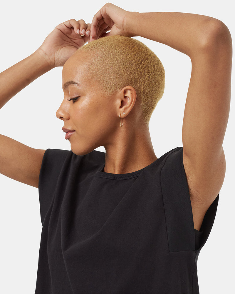 Black-Crew-Neck-Extended-Shoulder-Relaxed-Tank-Top