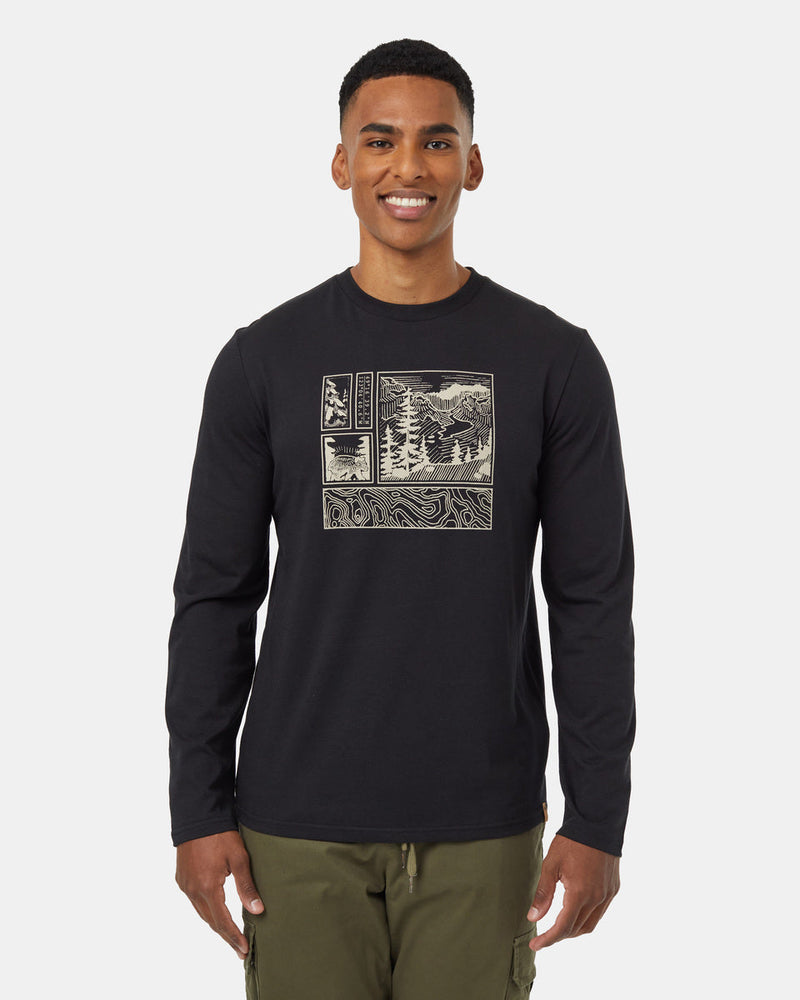 Black-Crew-Neck-Graphic-Longsleeve-T-Shirt