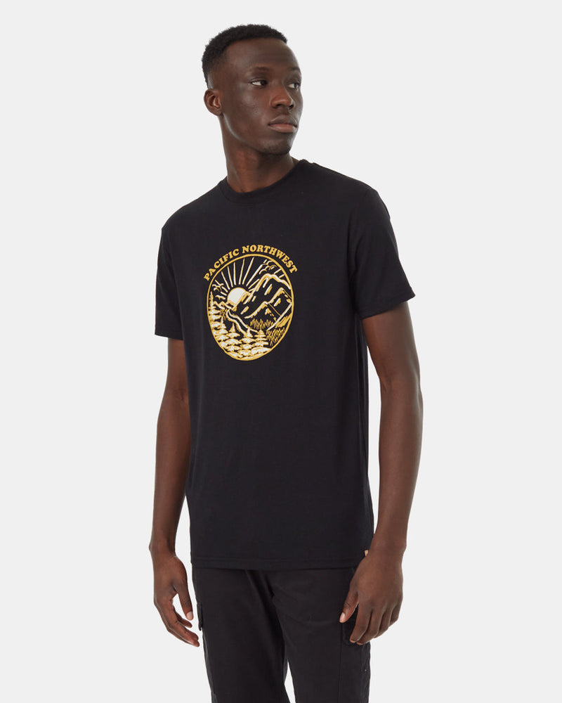 Black-Crew-Neck-Short-Sleeve-Graphic-T-Shirt
