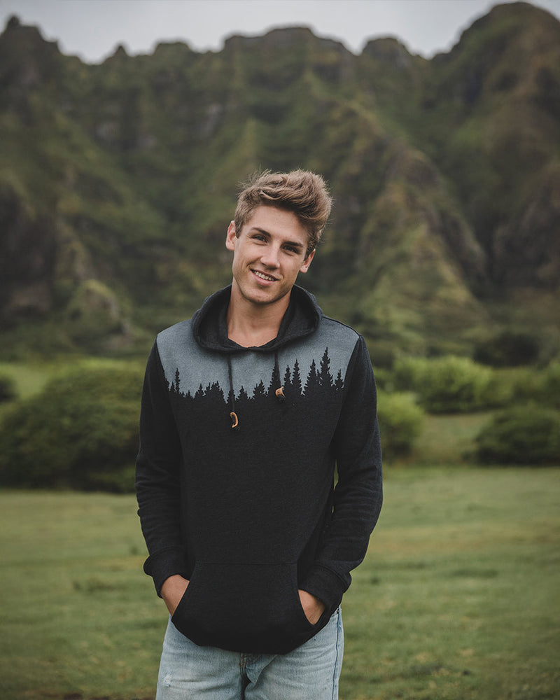 Black-Heather-Fleece-Regular-Fit-Hoodie