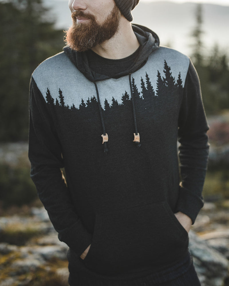 Black-Heather-Fleece-Regular-Fit-Hoodie