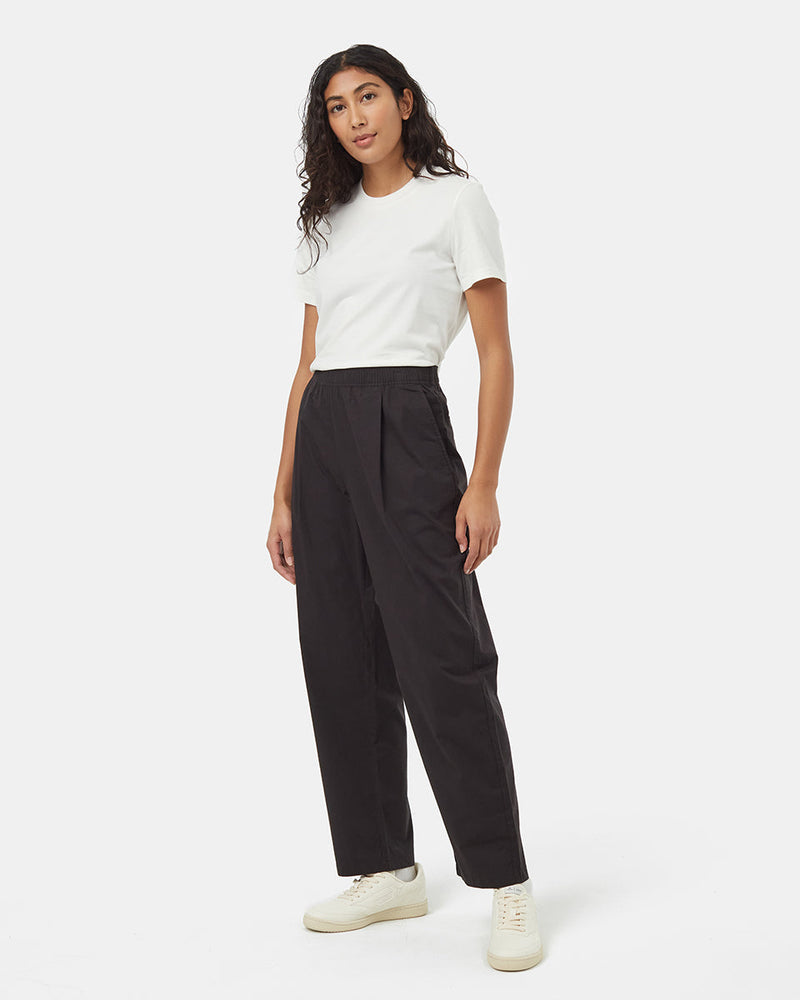 Black-Mid-Rise-Full-Length-Tapered-Pants
