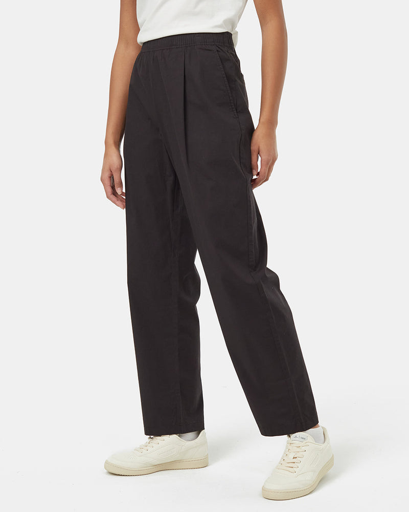 Black-Mid-Rise-Full-Length-Tapered-Pants