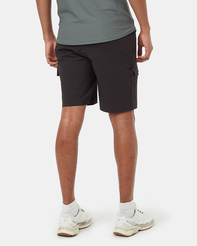 Black-Mid-Rise-Water-Repellent-Shorts