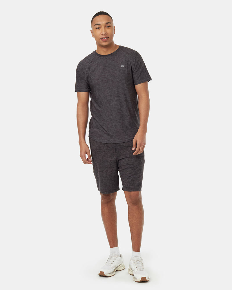 Black-Quick-dry-Crew-Neck-Shortsleeve-T-Shirt