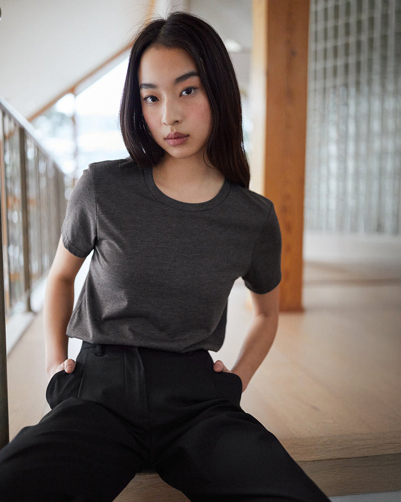 Black-Recycled-Polyester-Crew-Neck-T-Shirt