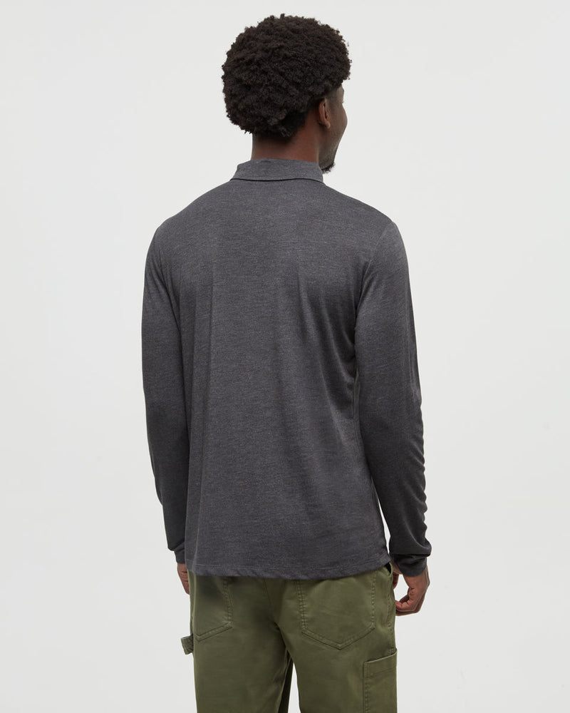 Black-Regular-TreeBlend-Longsleeve-Polo