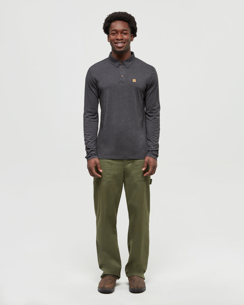 Black-Regular-TreeBlend-Longsleeve-Polo