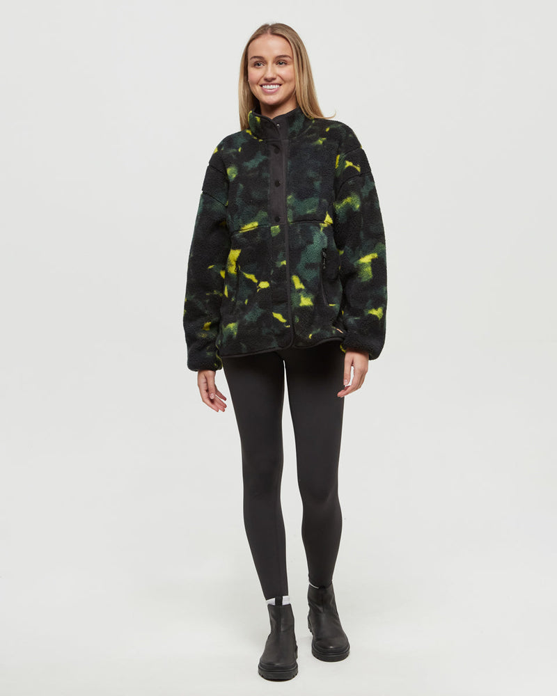 Black-Relax-Bonded-Sherpa-Fleece-Snap-Jacket