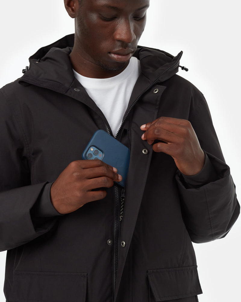 Black-Water-Repellent-Hooded-Long-Parka