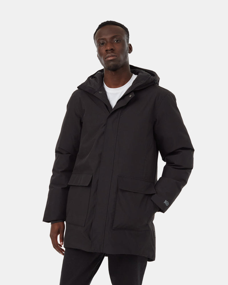 Black-Water-Repellent-Hooded-Long-Parka