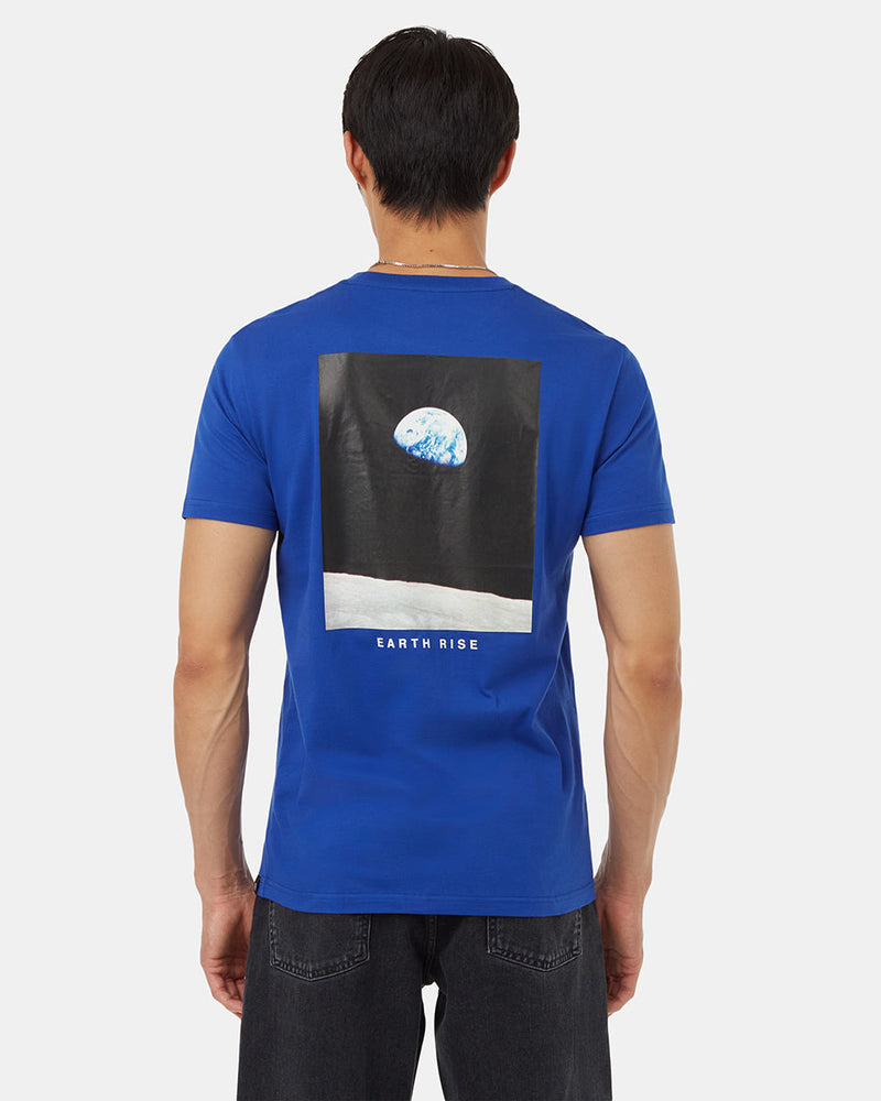 Blue-Crew-Neck-Graphic-Shortsleeve-T-Shirt