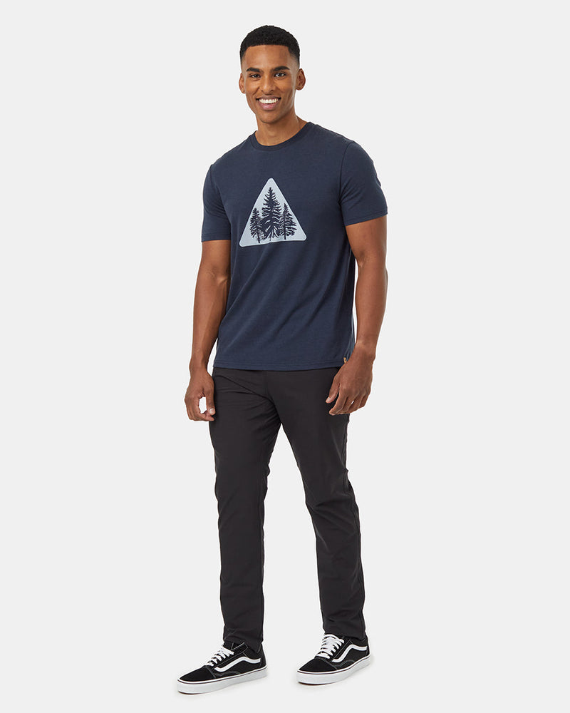 Blue-Crew-Neck-Graphic-Shortsleeve-T-Shirt