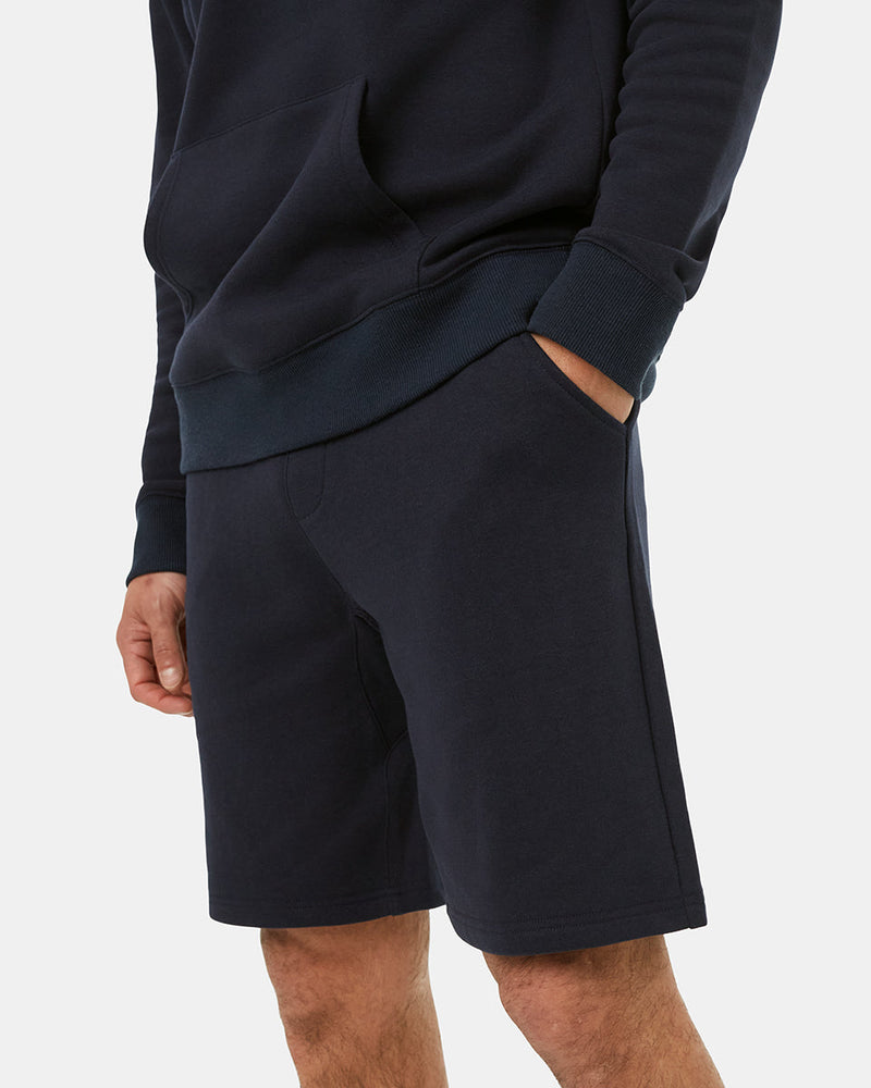 Blue-Elastic-Waist-Shorts