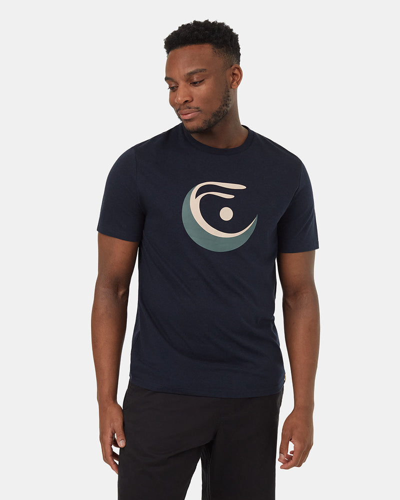 Blue-Luke-Swinson-Crew-Neck-Graphic-Shortsleeve-T-Shirt *Model is 5'11", wearing size M