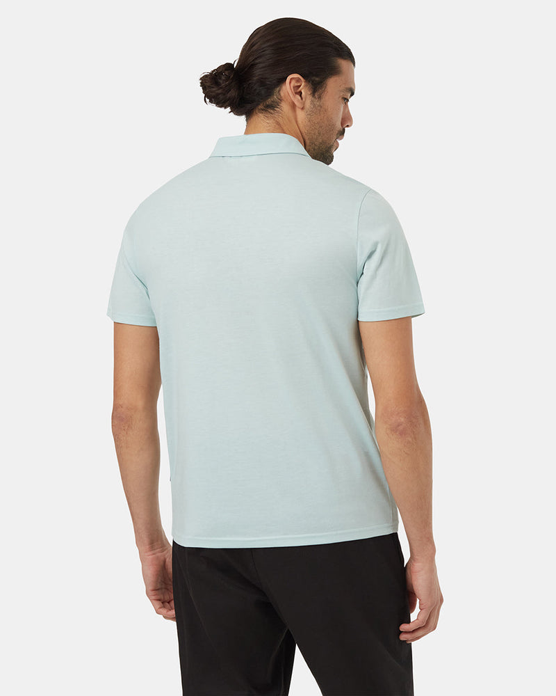 Blue-Mens-Short-Sleeve-Polo-Neck-T-Shirt