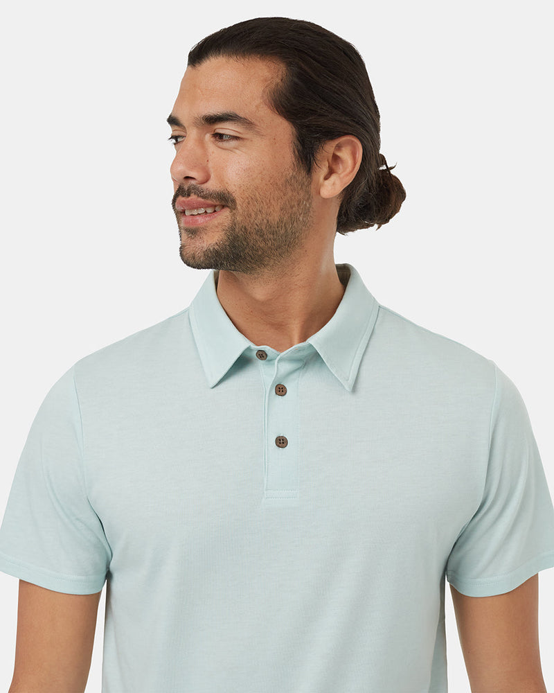 Blue-Mens-Short-Sleeve-Polo-Neck-T-Shirt