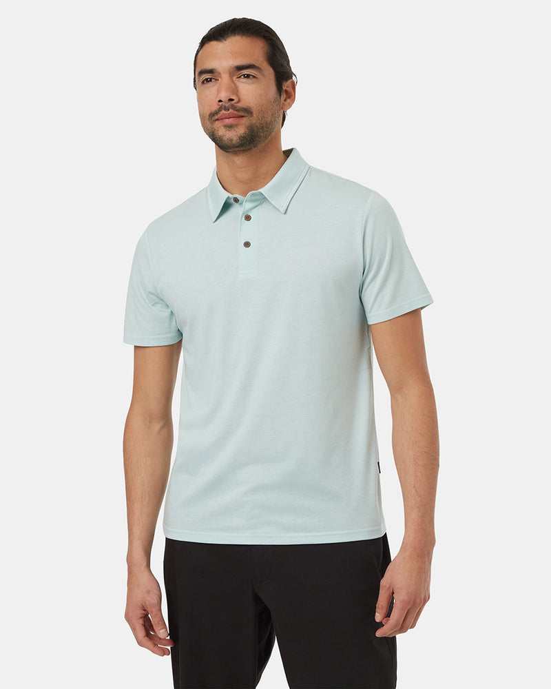 Blue-Mens-Short-Sleeve-Polo-Neck-T-Shirt