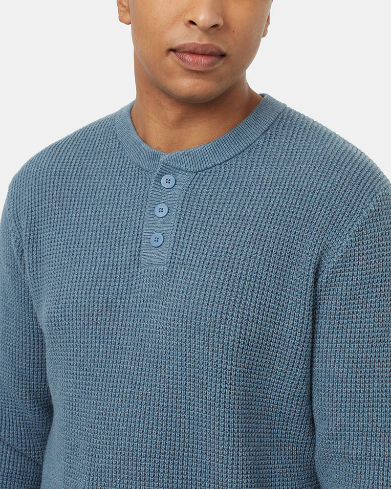 Blue-Organic-Cotton-Henley-Sweater