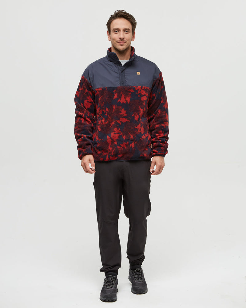 Blue-Quarter-Snap-MicroFleece-Sweatshirt