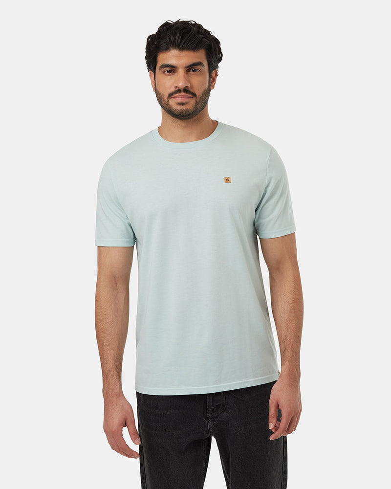 Blue-Recycled-Polyester-Crew-Neck-Tee