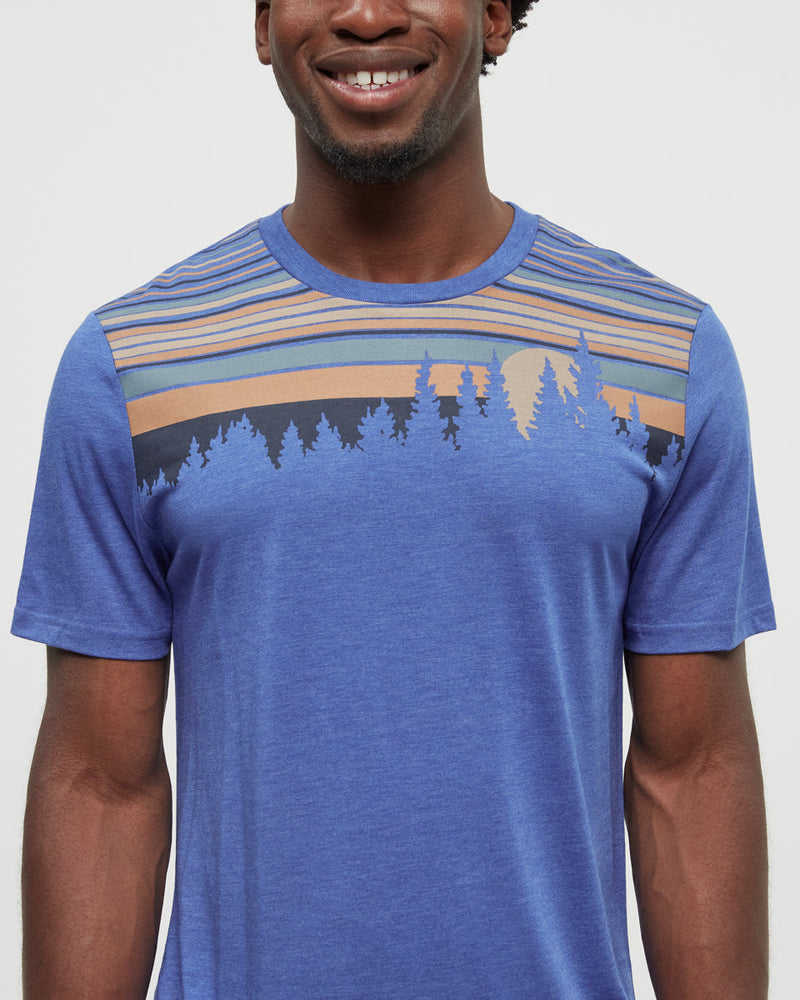 Blue-Regular-Fit-Crew-Neck-T-shirt
