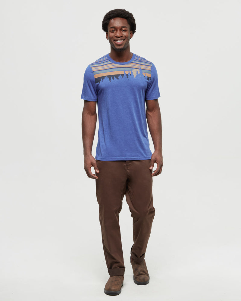 Blue-Regular-Fit-Crew-Neck-T-shirt