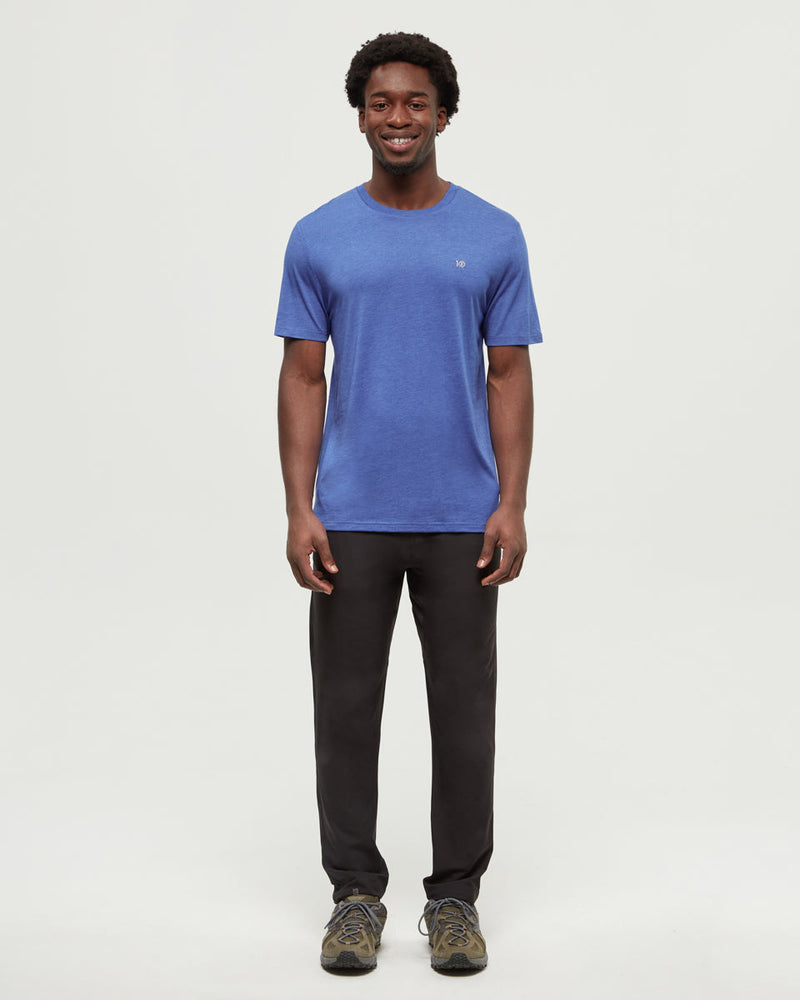 Blue-Regular-Fit-Crew-Neck-T-shirt