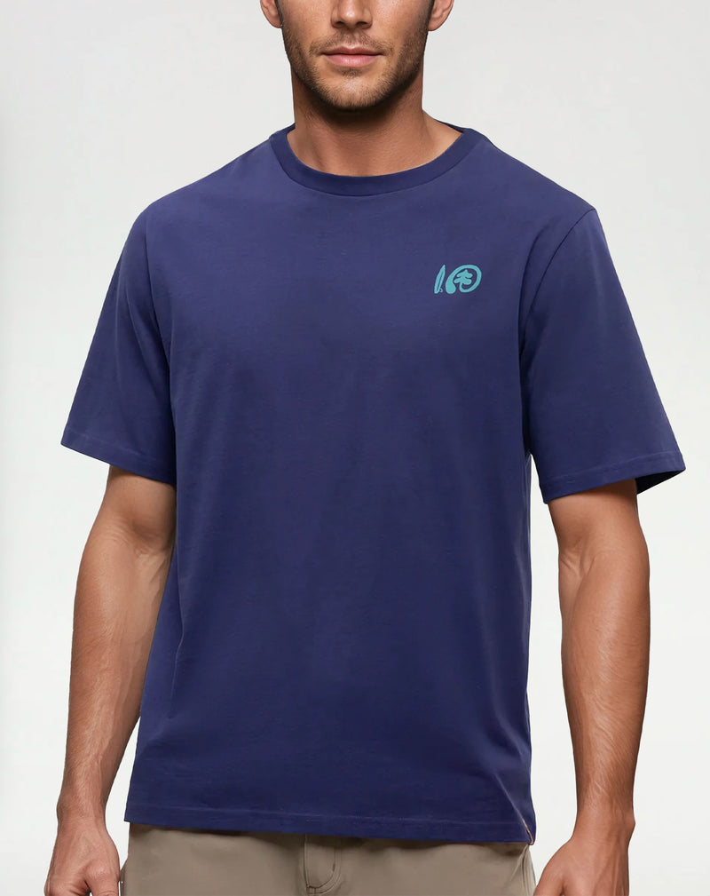 Blue-Relax-Fit-Printed-Graphic-T-shirt