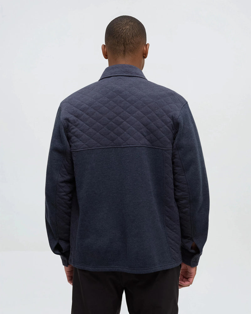 Blue-Relaxed-Quilted-Front-Snap-Jacket