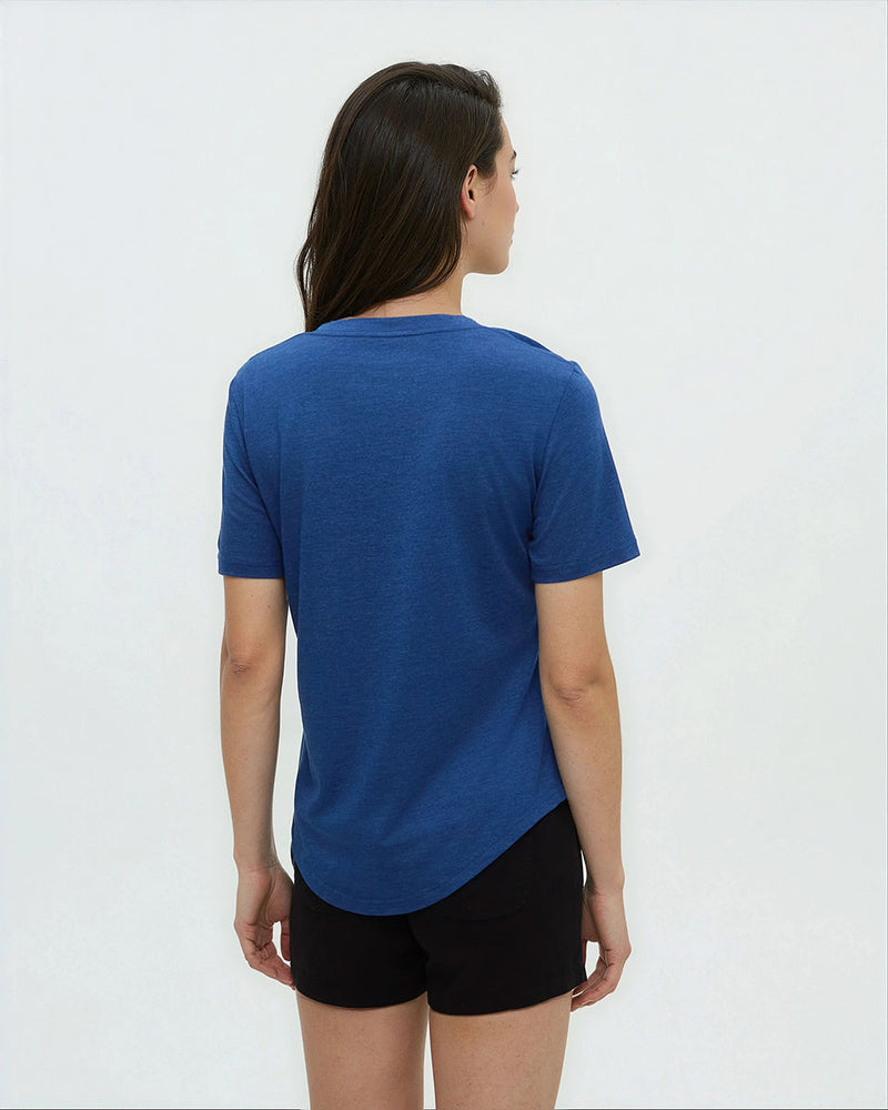 Blue-TreeBlend-V-Neck-T-Shirt