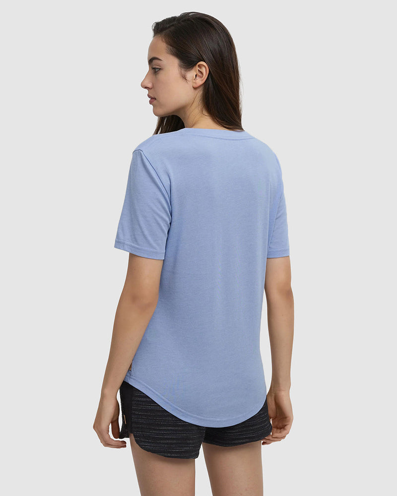 Blue-TreeBlend-V-Neck-T-Shirt