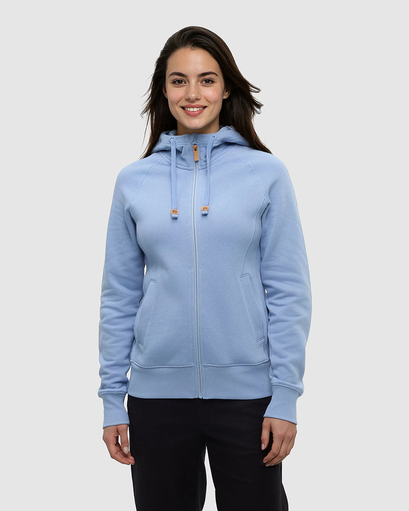 Blue-TreeFleece-Rib-Panel-Raglan-Zip-Hoodie
