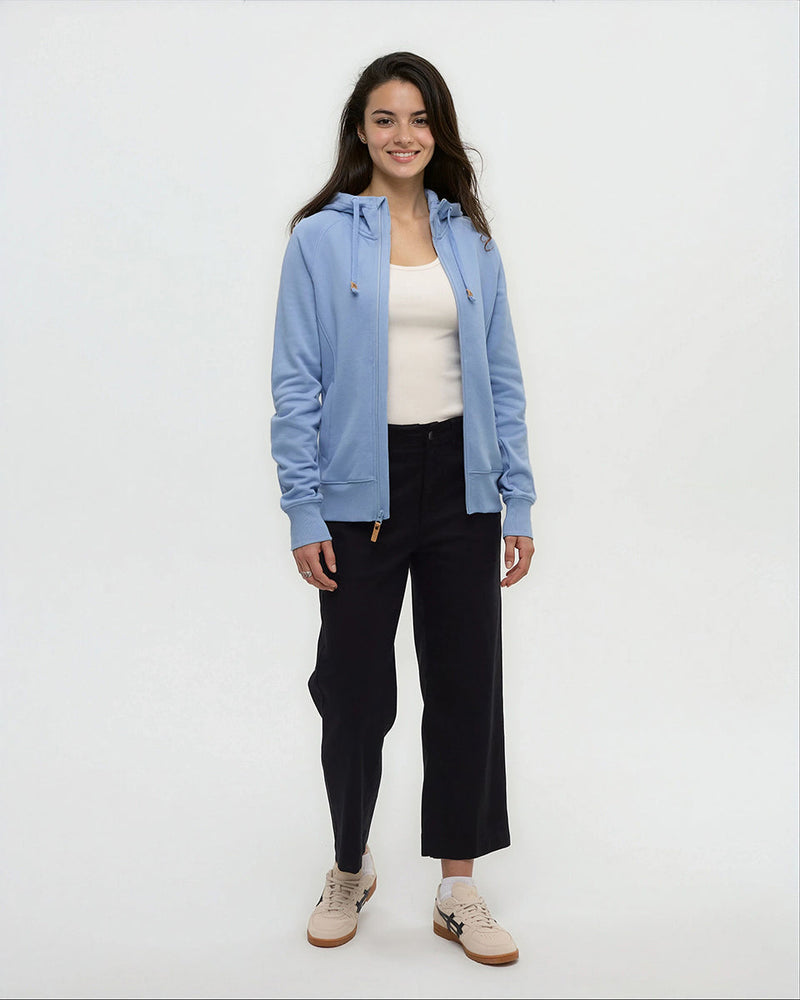 Blue-TreeFleece-Rib-Panel-Raglan-Zip-Hoodie
