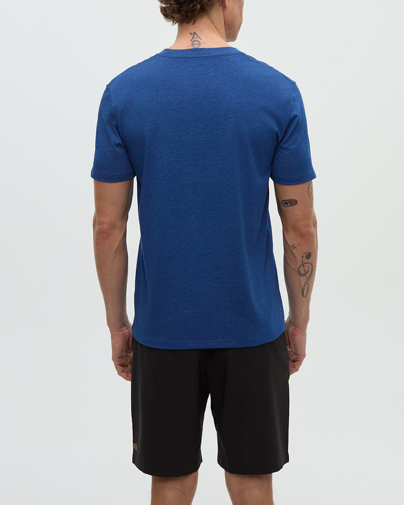 Blue-Treeblend-Regular-Fit-Crew-Neck-T-shirt