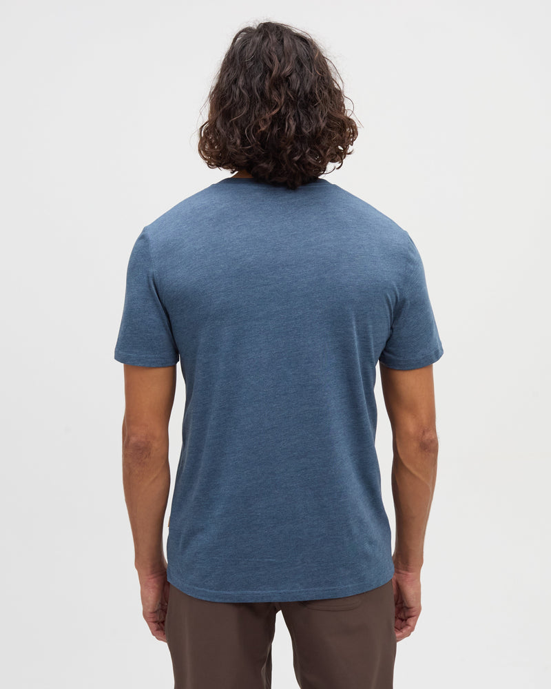 Blue-Treeblend-Regular-Fit-Crew-Neck-T-shirt