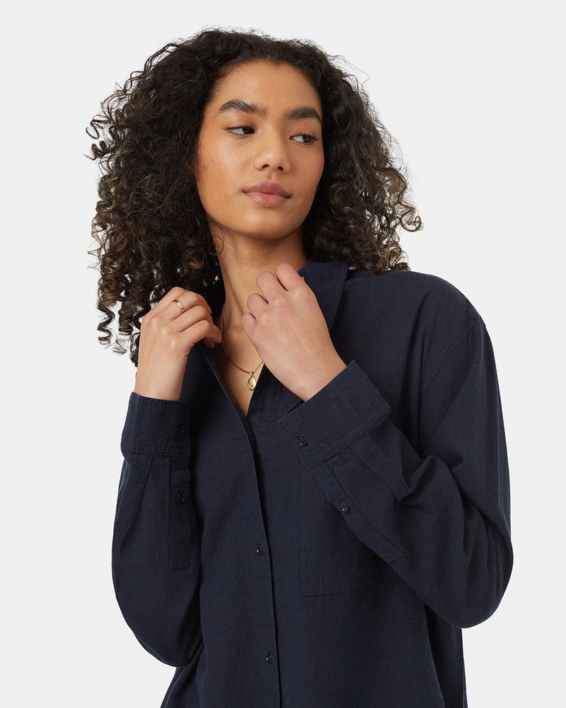 Blue-Womens-Hemp-Button-Up