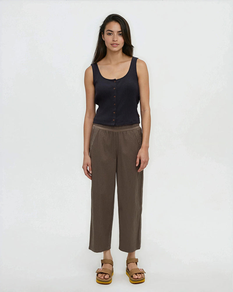 Brown-Cropped-Straight-Fit-Organic-Cotton-Pant