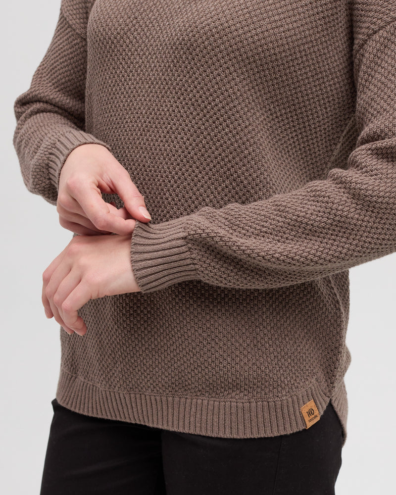 Brown-Highline-Drop-Shoulder-Sweater