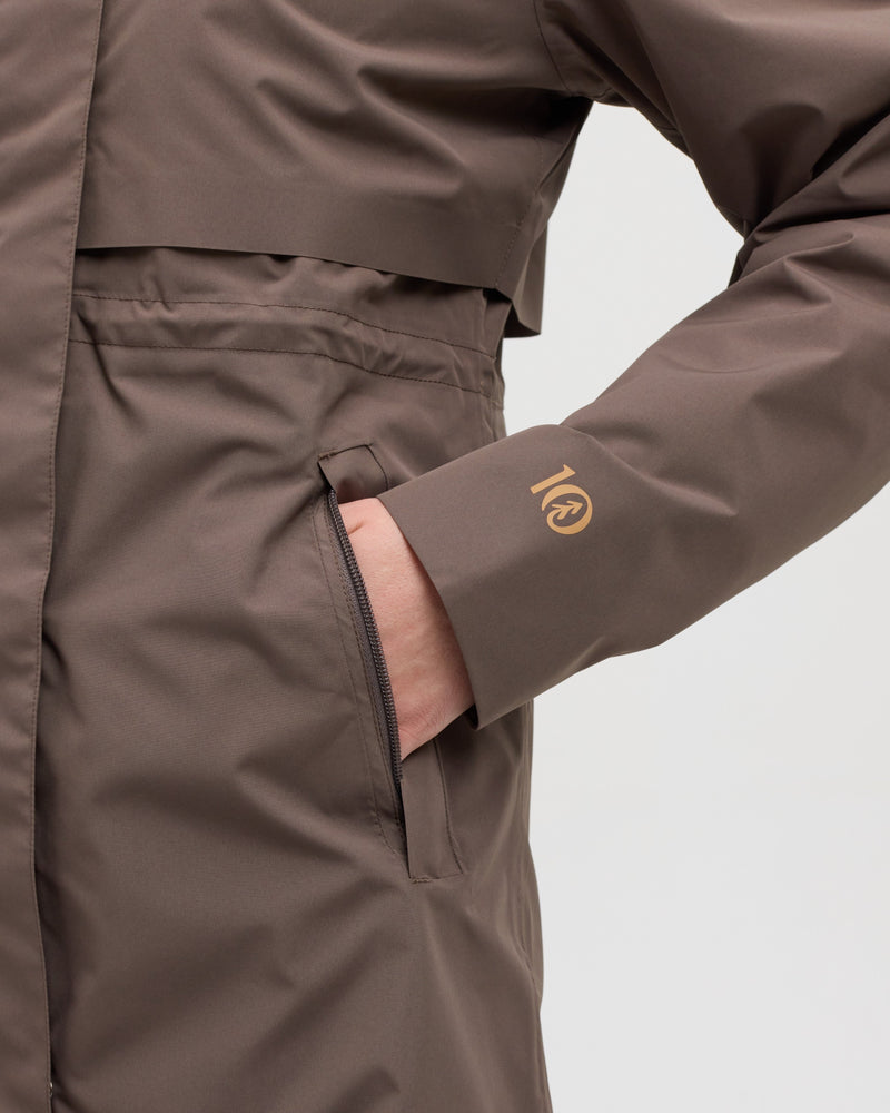 Brown-Misty-Rain-Shell-Hooded-Rain-Jacket
