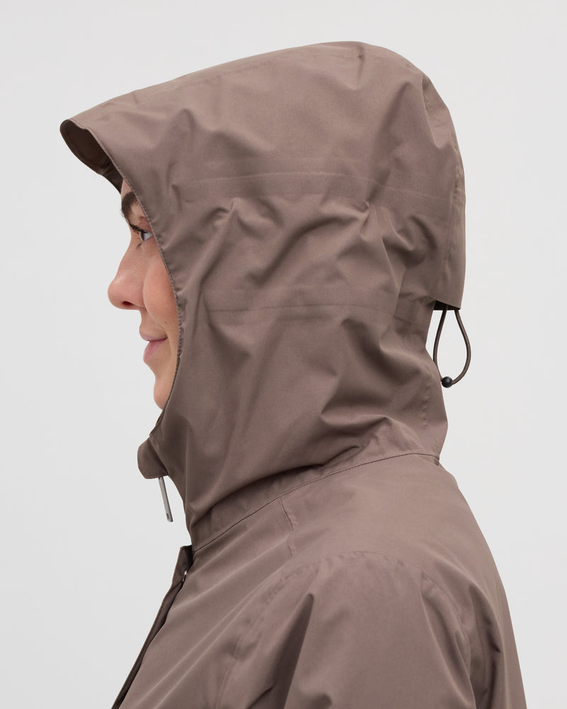 Brown-Misty-Rain-Shell-Hooded-Rain-Jacket