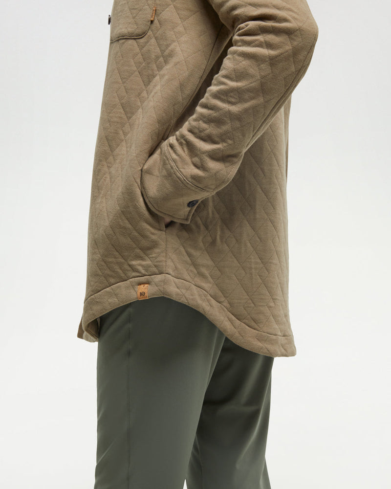 Brown-Quilted-Knit-Relaxed-Fit-Shirt-Jacket