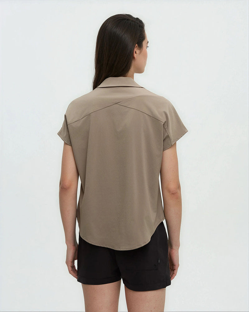 Brown-Regular-Fit-Button-Up-Shirt