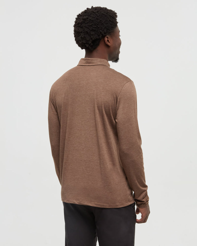 Brown-Regular-TreeBlend-Longsleeve-Polo