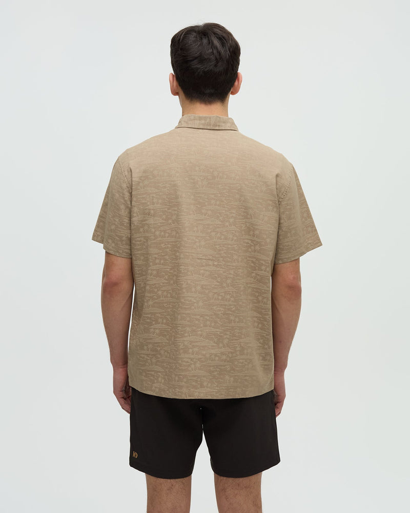 Brown-Relax-Shortsleeve-Graphic-Button-Up