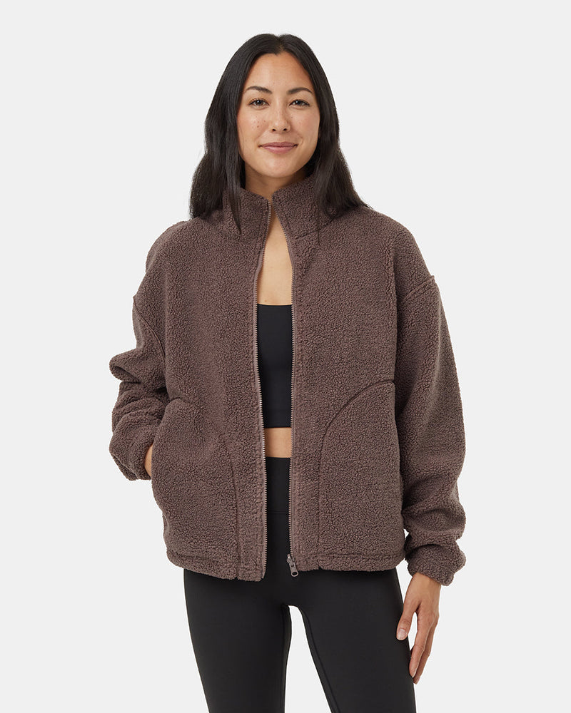 Brown-Reversible-Mock-Neck-Zip-Up