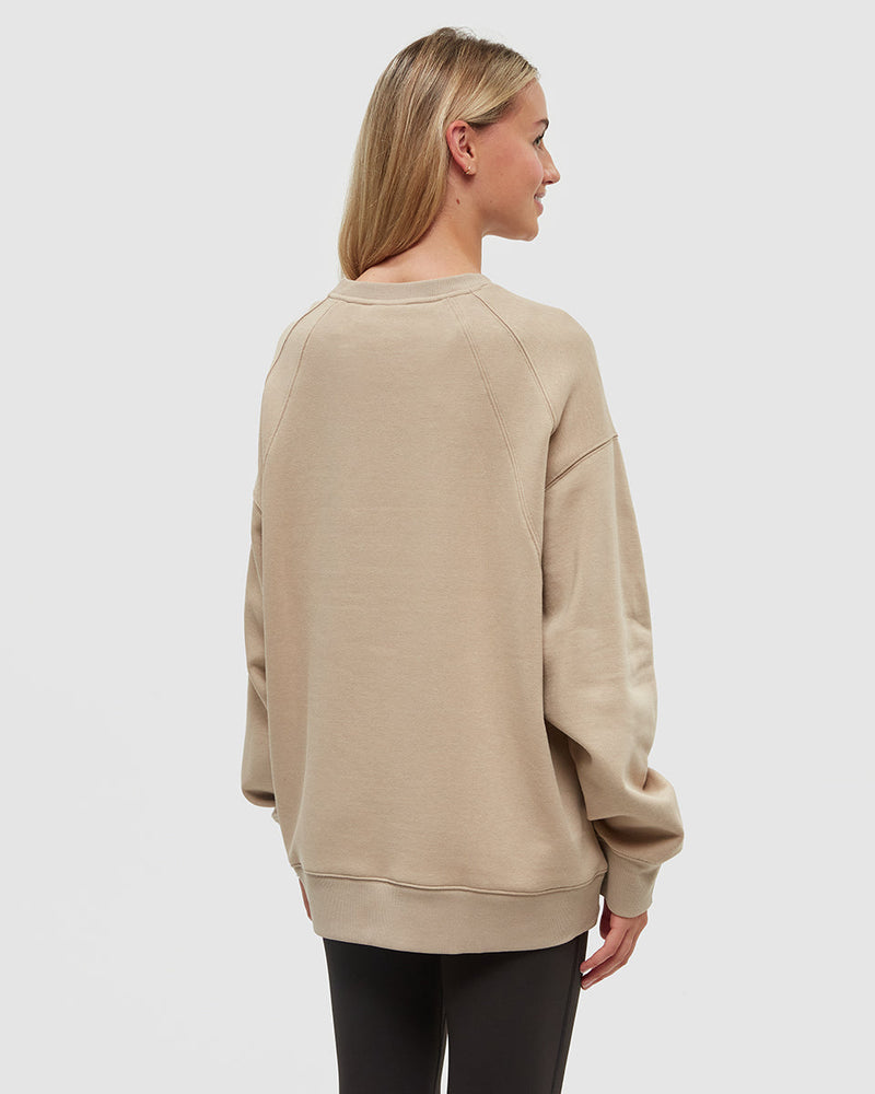 Brown-TreeFleece-Oversized-Crew